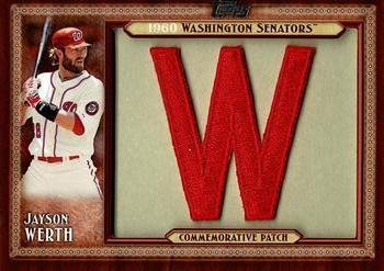 2011 Topps - Throwback Logo Manufactured Patch #TLMP-JWR Jayson Werth Front