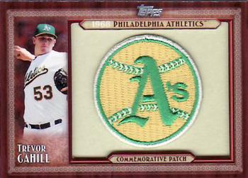 2011 Topps - Throwback Logo Manufactured Patch #TLMP-TC Trevor Cahill Front