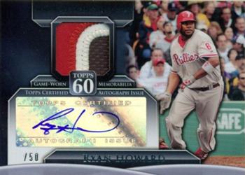 2011 Topps - Topps 60 Autograph Relics #T60AR-RH Ryan Howard Front