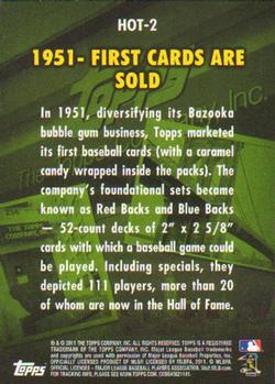 2011 Topps - History of Topps #HOT-2 1951 - First Cards Are Sold Back