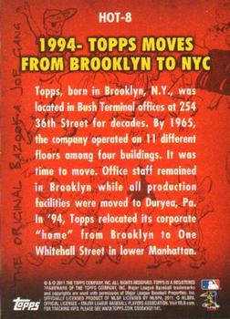 2011 Topps - History of Topps #HOT-8 1994 - Topps Moves From Brooklyn to NYC Back