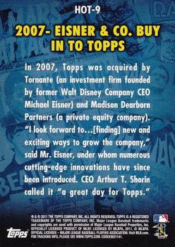 2011 Topps - History of Topps #HOT-9 2007 - Eisner & Co. Buy In To Topps Back