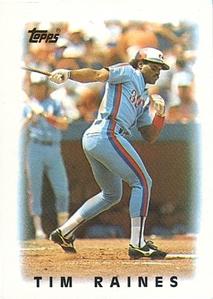 1986 Topps Major League Leaders Minis #49 Tim Raines Front