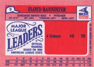 1986 Topps Major League Leaders Minis #9 Floyd Bannister Back