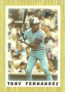 1987 Topps Major League Leaders Minis #75 Tony Fernandez Front