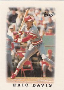 1988 Topps Major League Leaders Minis #46 Eric Davis Front