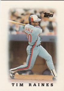 1988 Topps Major League Leaders Minis #57 Tim Raines Front