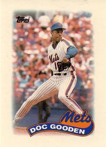 1989 Topps Major League Leaders Minis #26 Doc Gooden Front