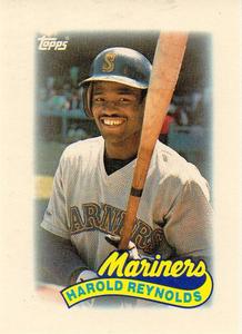 1989 Topps Major League Leaders Minis #74 Harold Reynolds Front