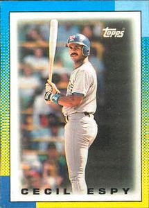 1990 Topps Major League Leaders Minis #36 Cecil Espy Front