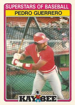 1989 Topps Kay-Bee Superstars of Baseball #16 Pedro Guerrero Front