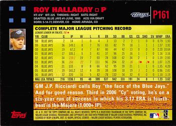 2007 Topps Pepsi #P161 Roy Halladay Back