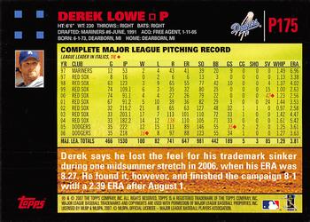 2007 Topps Pepsi #P175 Derek Lowe Back
