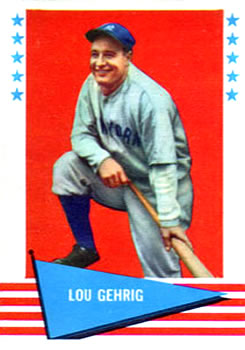 1961 Fleer Baseball Greats (F418-3) #31 Lou Gehrig Front
