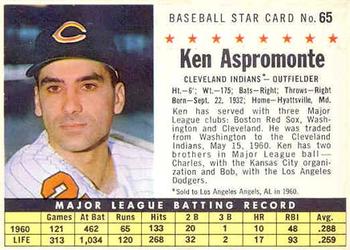 1961 Post Cereal (F278-33) #65 Ken Aspromonte Front