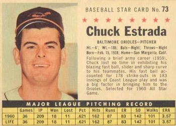 1961 Post Cereal (F278-33) #73 Chuck Estrada Front