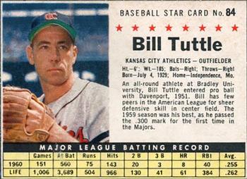1961 Post Cereal (F278-33) #84 Bill Tuttle Front