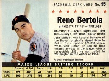 1961 Post Cereal (F278-33) #95 Reno Bertoia Front