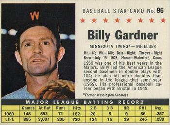 1961 Post Cereal (F278-33) #96 Billy Gardner Front