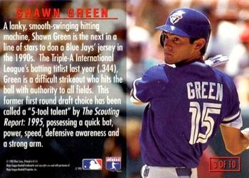 1995 Fleer Update - Rookie Update #3 Shawn Green Back