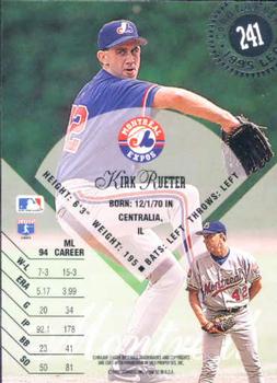 1995 Leaf #241 Kirk Rueter Back