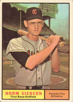 1961 Topps #267 Norm Siebern Front