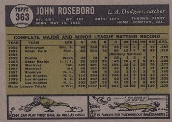1961 Topps #363 John Roseboro Back
