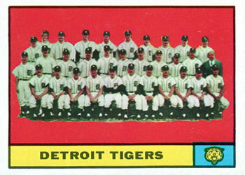 1961 Topps #51 Detroit Tigers Front
