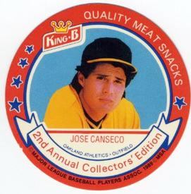 1989 King B Discs #17 Jose Canseco Front
