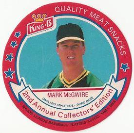 1989 King B Discs #4 Mark McGwire Front