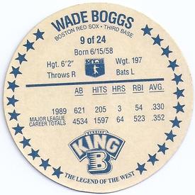 1990 King B Discs #9 Wade Boggs Back