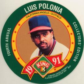 1991 King B Discs #10 Luis Polonia Front