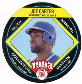 1993 King B Discs #13 Joe Carter Front