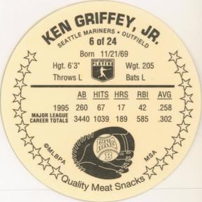 1996 King B Discs #6 Ken Griffey Jr. Back