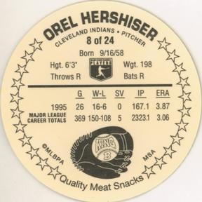 1996 King B Discs #8 Orel Hershiser Back