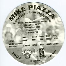 1997 King B Discs #10 Mike Piazza Back