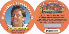 1988 Fantastic Sam's Discs #2 George Brett Front