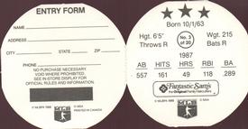 1988 Fantastic Sam's Discs #3 Mark McGwire Back