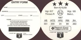 1988 Fantastic Sam's Discs #8 Wade Boggs Back