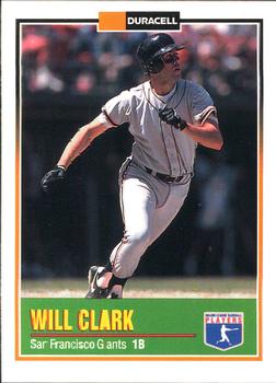 1993 Duracell Power Players I #22 Will Clark Front