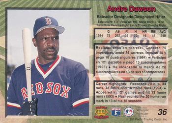1995 Pacific #36 Andre Dawson Back