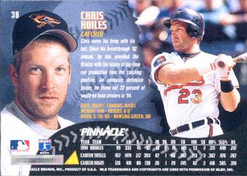 1995 Pinnacle #38 Chris Hoiles Back