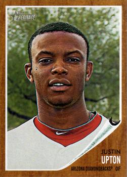 2011 Topps Heritage #44 Justin Upton Front