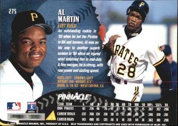 1995 Pinnacle - Artist's Proofs #275 Al Martin Back