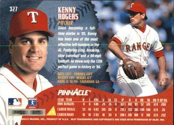 1995 Pinnacle - Artist's Proofs #327 Kenny Rogers Back