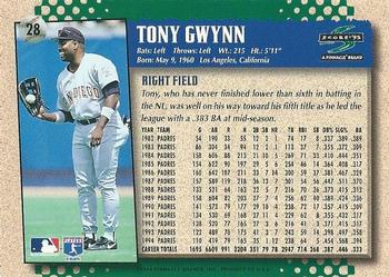 1995 Score #28 Tony Gwynn Back