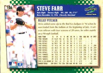 1995 Score #186 Steve Farr Back