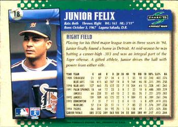1995 Score #18 Junior Felix Back