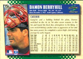 1995 Score #251 Damon Berryhill Back