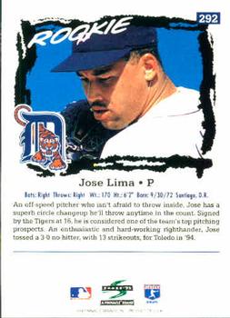 1995 Score #292 Jose Lima Back